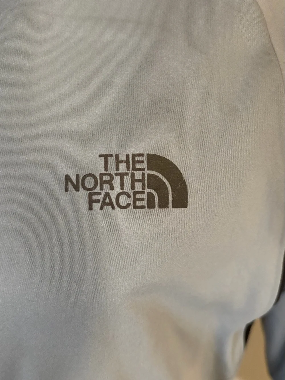 The North Face Men's Hooded Softshell Jacket - Light Gray with Black Accents